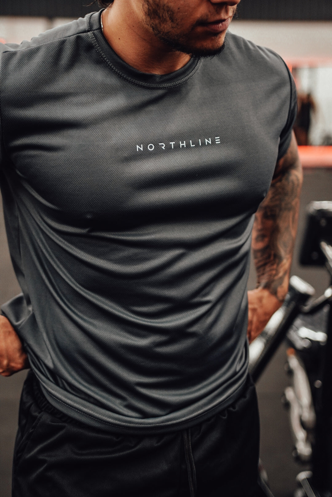 CAMISETA DRY FIT ''NORTH'' CINZA