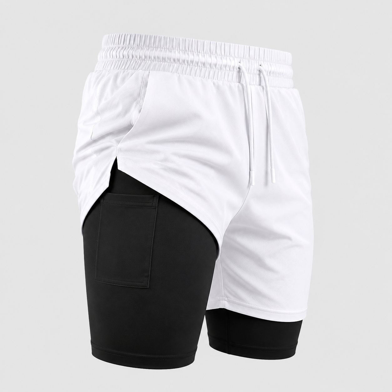 SHORT DE COMPRESSÃO ''MINIMALISTA'' BRANCA