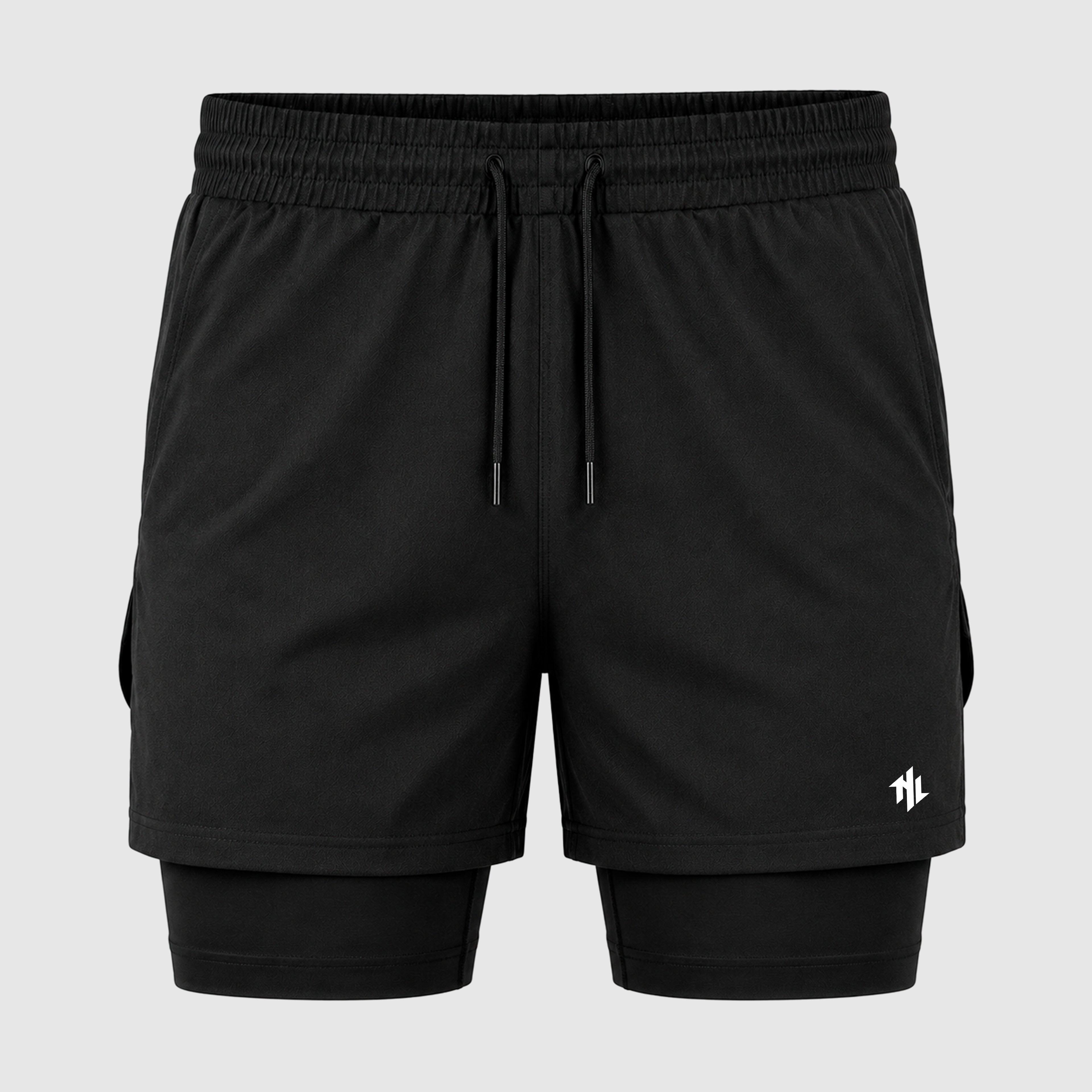 SHORT DE COMPRESSÃO ''LOGO'' PRETO
