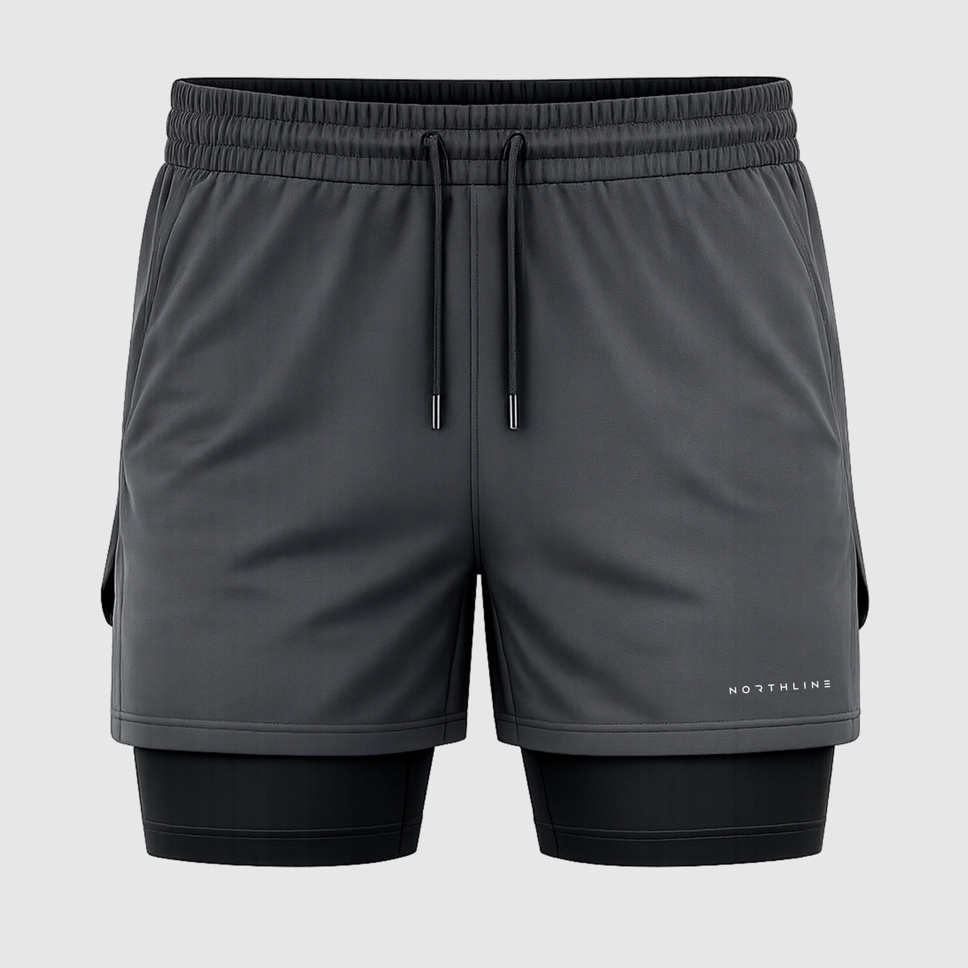 SHORT DE COMPRESSÃO ''ESSENTIAL'' CINZA