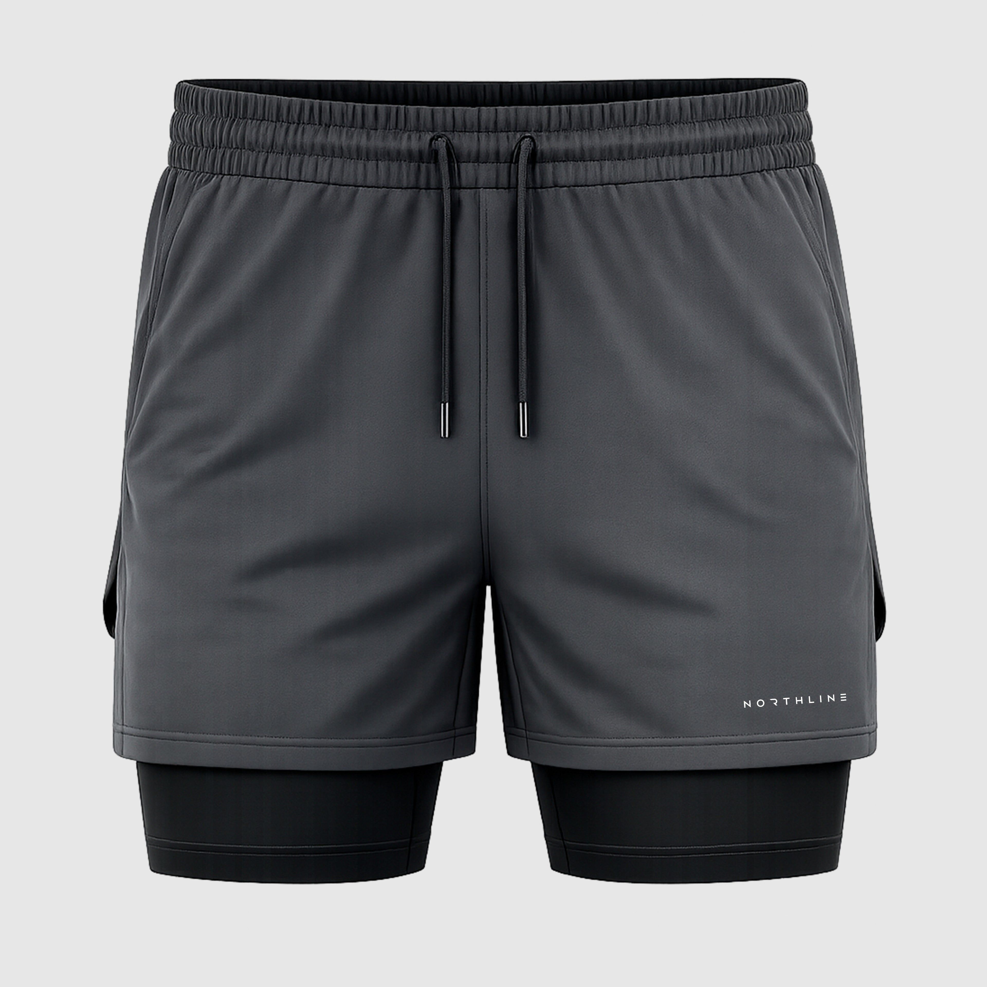 SHORT DE COMPRESSÃO ''ESSENTIAL'' CINZA
