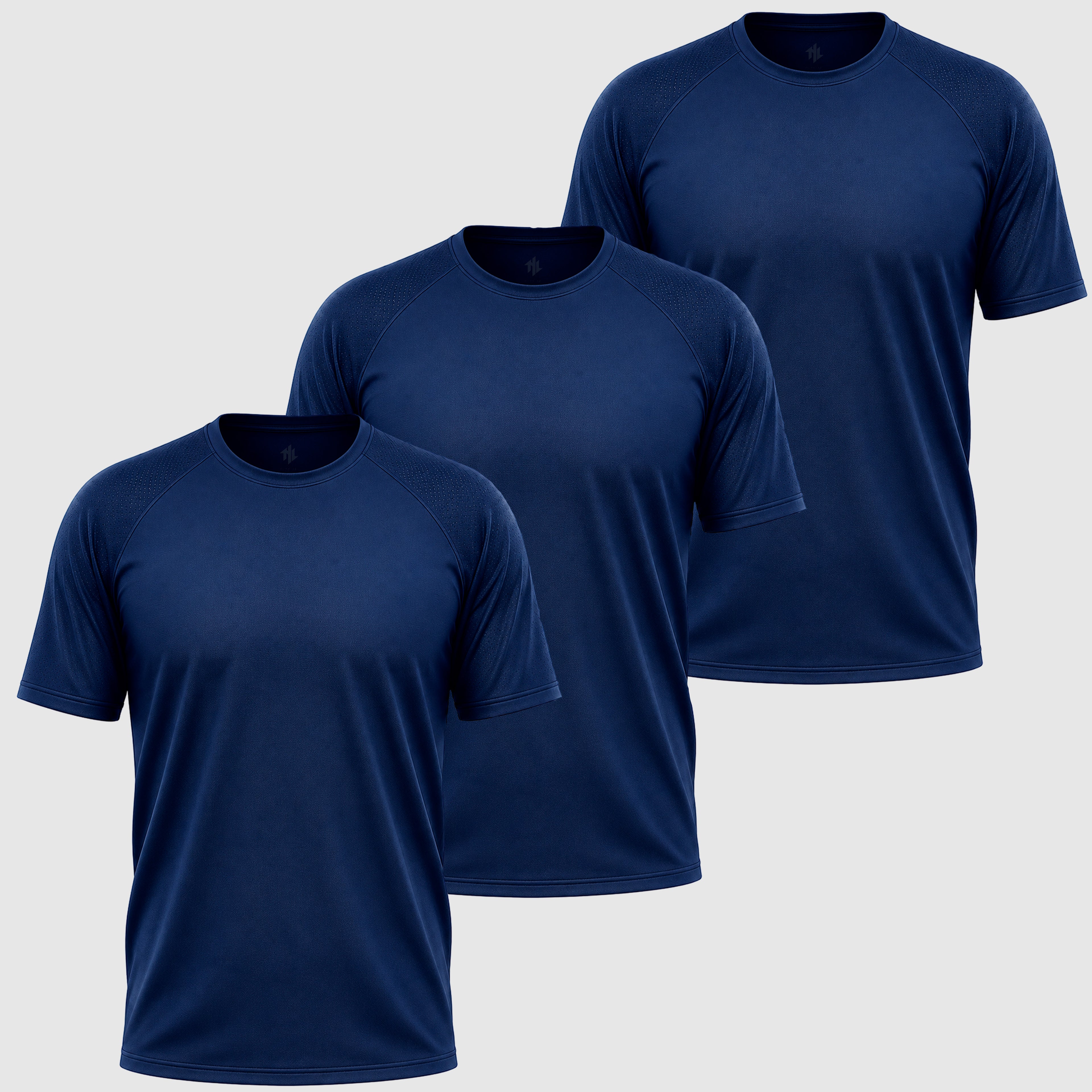 KIT 3 CAMISETAS DRY FIT ''BASIC'' AZUL