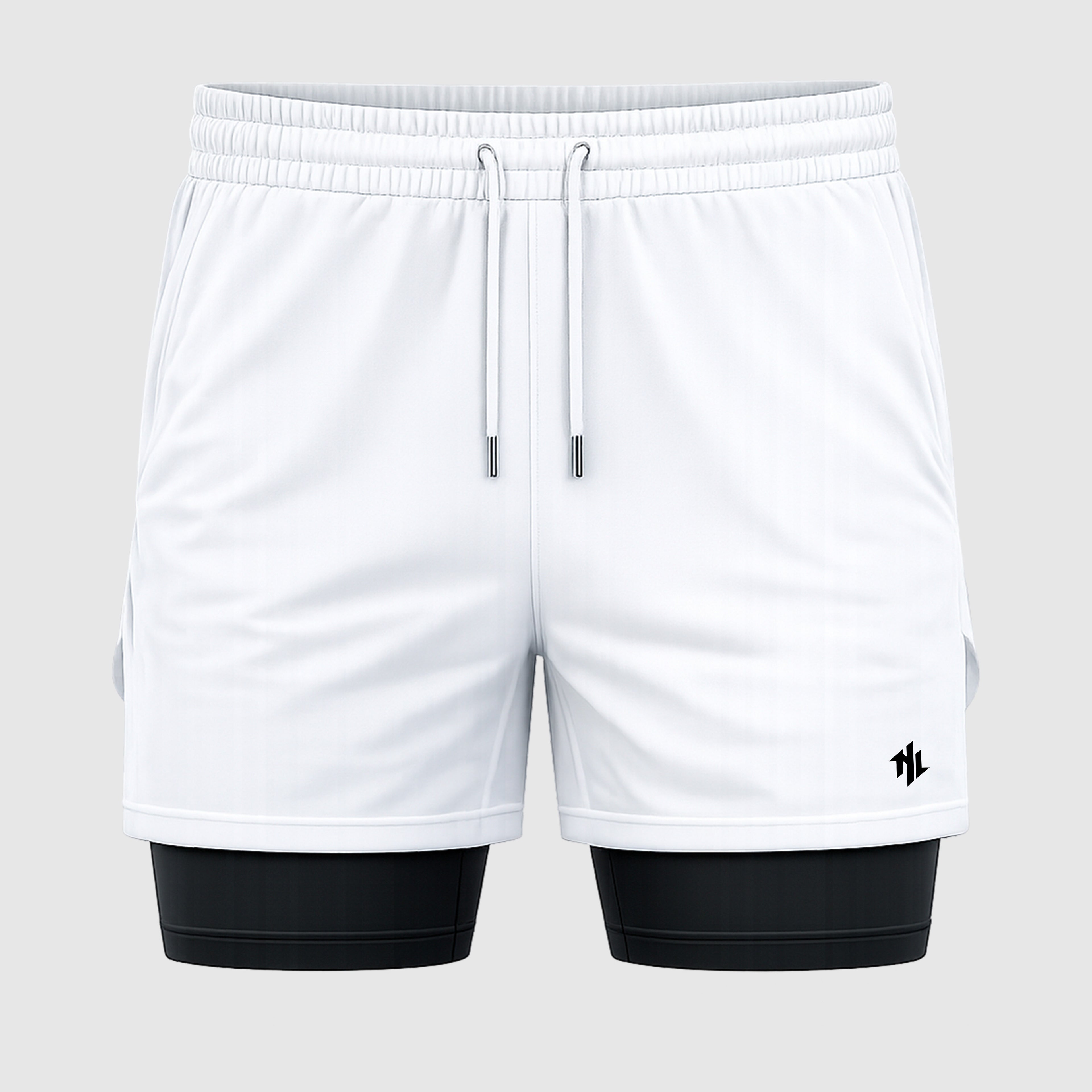 SHORT DE COMPRESSÃO ''LOGO'' BRANCA