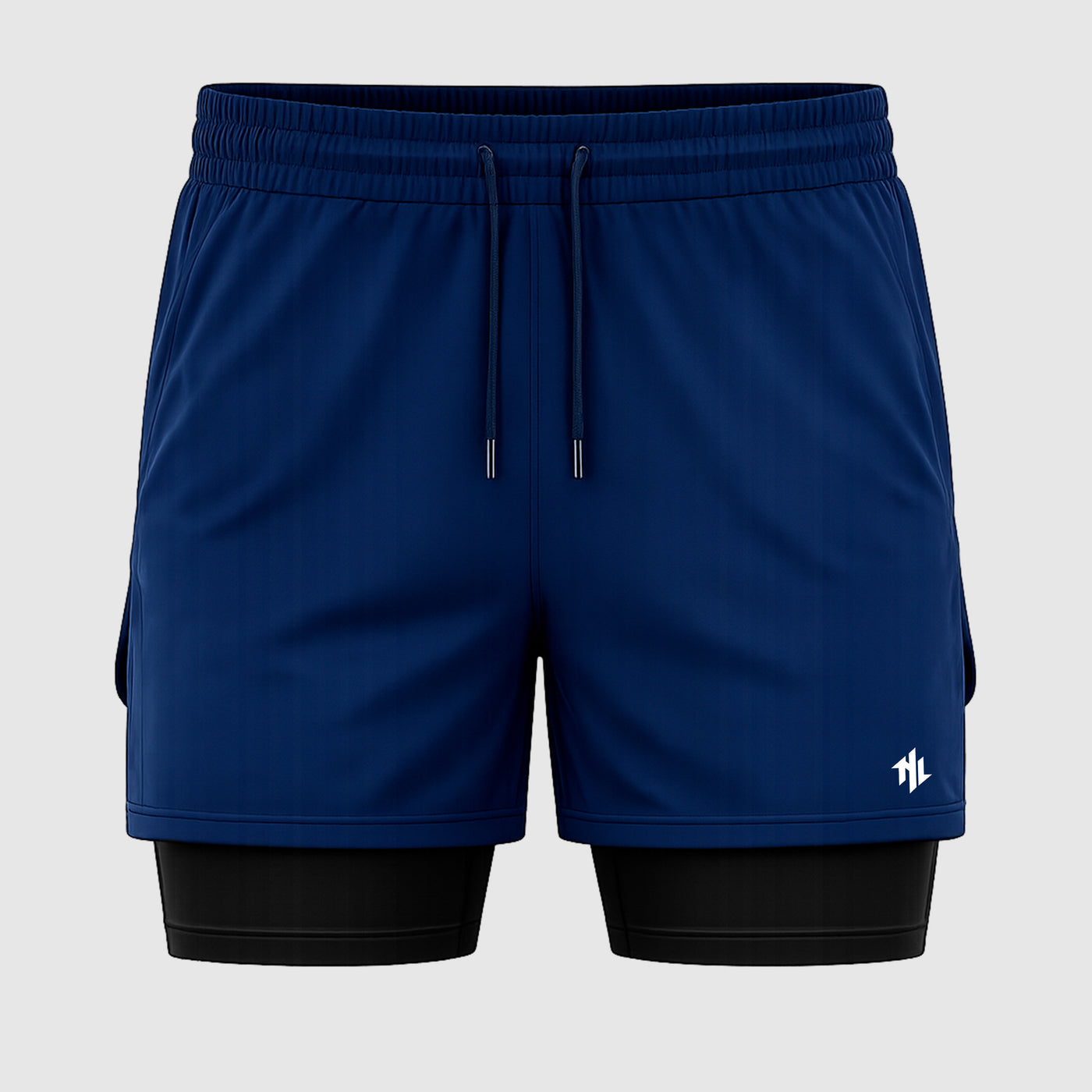 SHORT DE COMPRESSÃO ''LOGO'' AZUL
